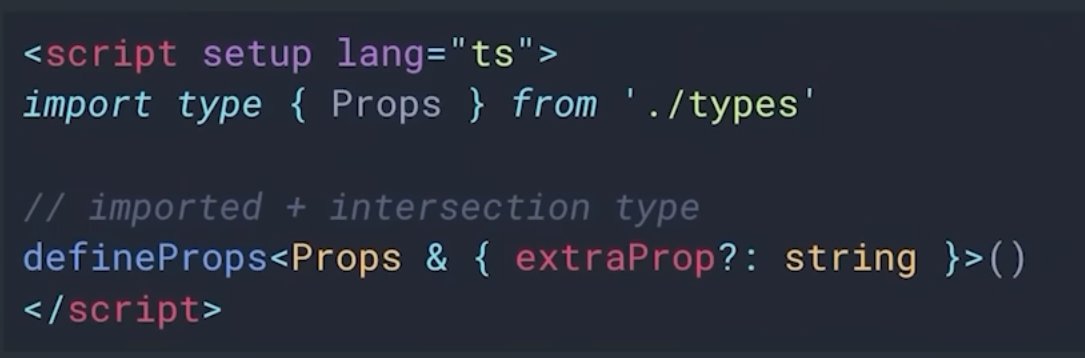 Evan You (<a href="/youyuxi/">Evan You</a>) talks about recent improvements in Vue and future plans including Vapor mode in his talk "State of the Vuenion" at VueConf US (<a href="/vueconfus/">Vueconf.US</a>)

Script setup + TypeScript DX improvements
– initial options API wasn’t designed with TypeScript in mind
– composition