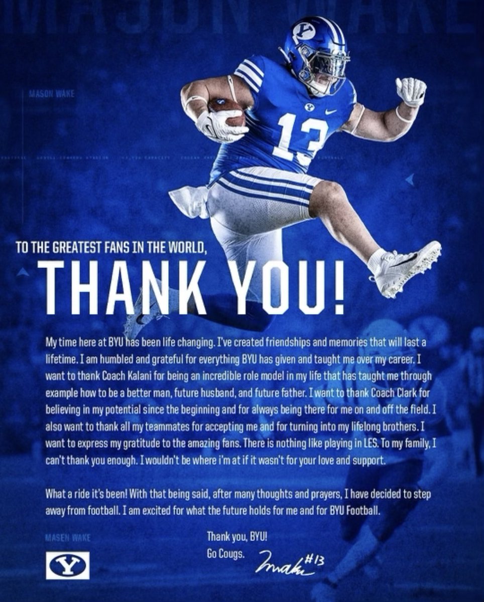 Thank you, BYU.