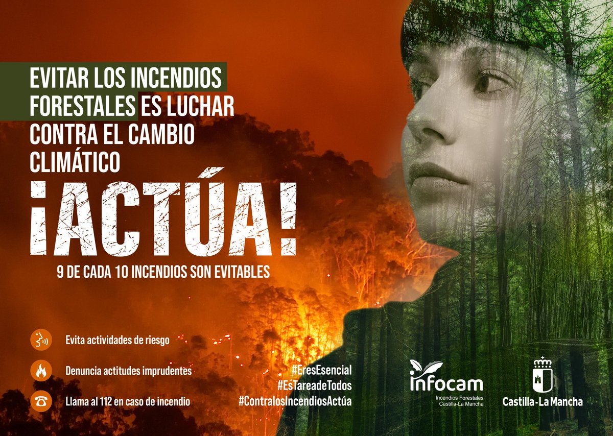 Plan_INFOCAM's tweet photo. ACTUALIZACIÓN
👉 Estado de los #IIFF en #CLM El @Plan_INFOCAM de @gobjccm está actuando:
🔥#IFBogarra ESTABILIZADO  #Albacete 
🔥#IFTobarra ESTABILIZADO #Albacete
🔥#IFPeñasdeSanPedro CONTROLADO #Albacete
🔥#IFBernuy EXTINGUIDO en #Toledo 
ℹ️ Más info: https://t.co/qtqeUMxrCR https://t.co/okTojBAjff
