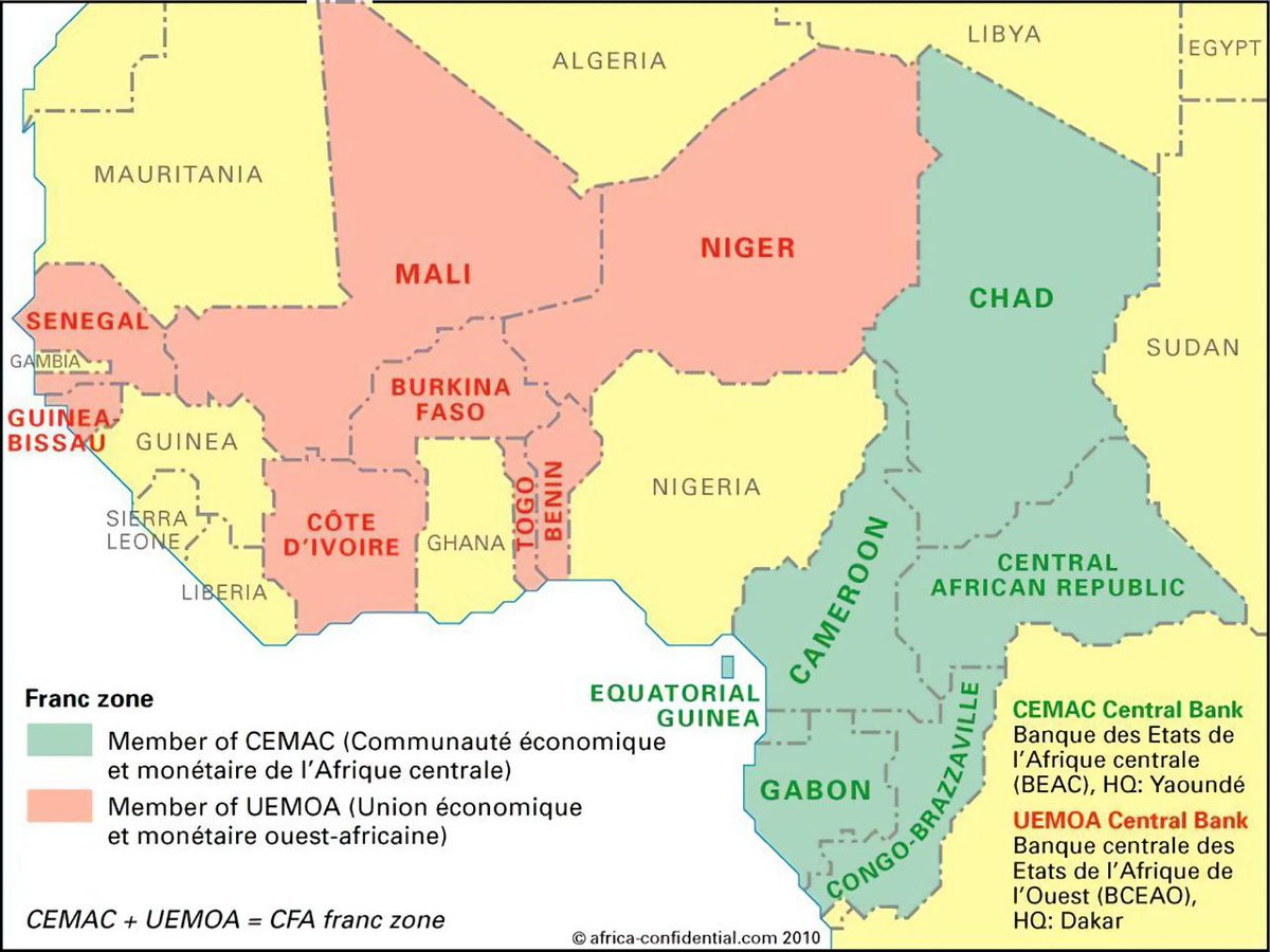 ¿Saben ustedes que hoy hasta 14 países africanos siguen pagando un impuesto colonial a Francia? 

El estado imperialista francés saquea 500 mil millones de dolares al año de 14 países africanos, a través de su impuesto colonial del sistema monetario CFAF. 
<a href="/ss_ucm/">Universidad de Ciencias Médicas Sancti Spíritus</a>