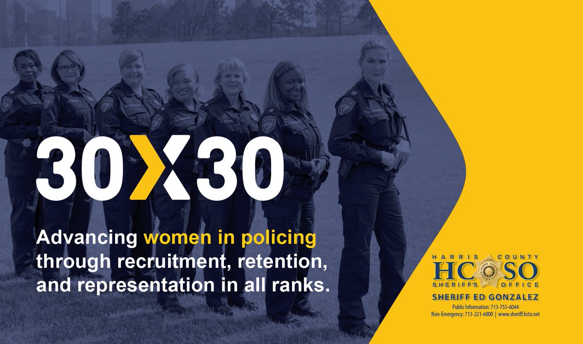 We are hiring! <a href="/SheriffEd_HCSO/">Ed Gonzalez</a> and HCSO strive to ensure we reflect the communities we serve. 

We are working towards our <a href="/30x30initiative/">30x30: Advancing Women in Policing</a> pledge to advance women in law enforcement. Join our team! Call 713-877-5250 or visit HCSOJobs.com and apply today!