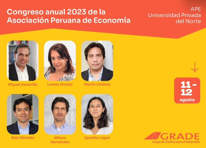 Este viernes 11 @alan_sanchezj y Jennifer López, presentarán el paper 'The impact of the JUNTOS Conditional Cash Transfer on Foundational Cognitive Skills: Does Age of Enrollment Matter?', en una sesión del Congreso anual 2023 de la APE. 
Lee la nota: tinyurl.com/955et2z3