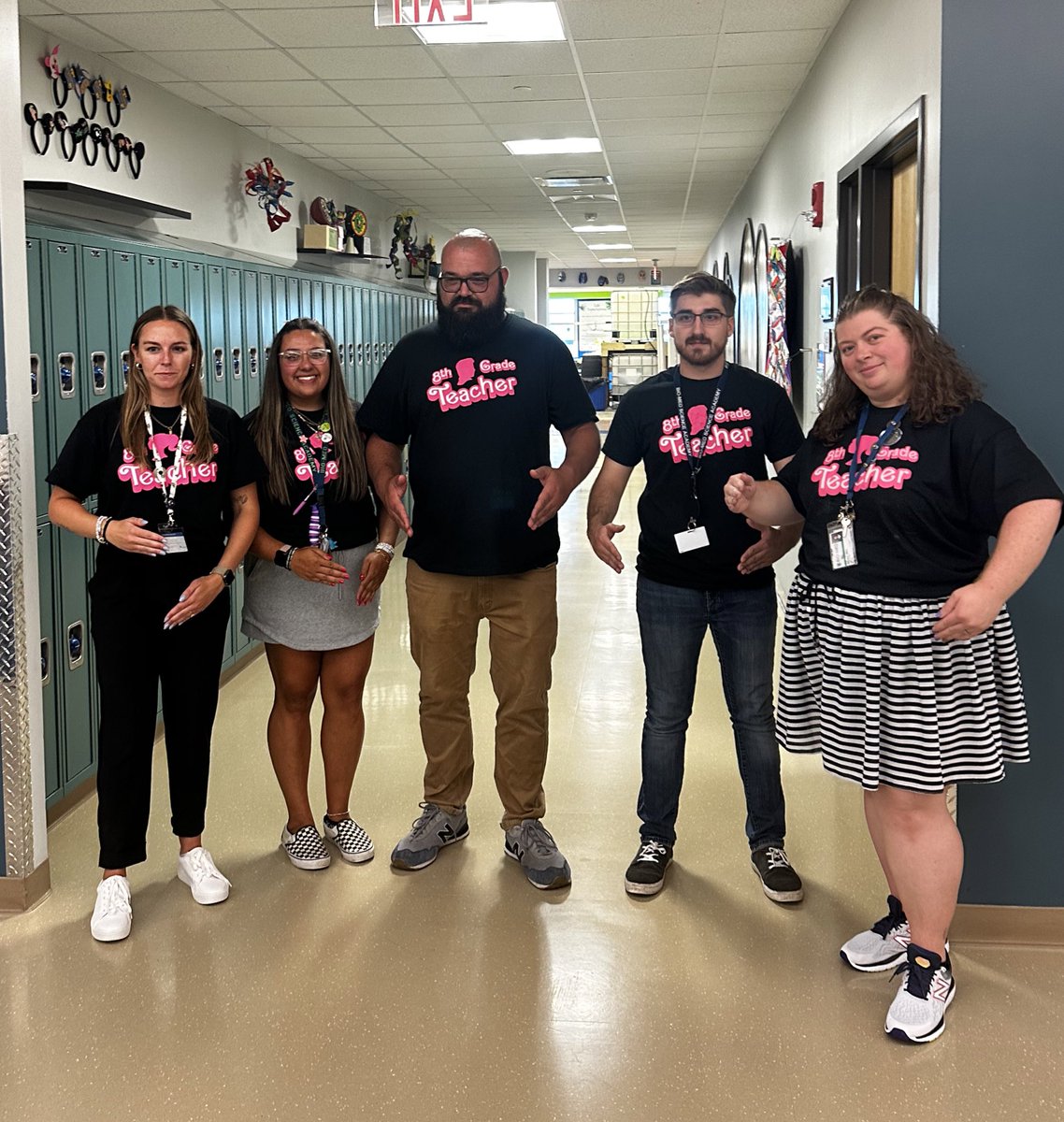 IT_with_HD's tweet photo. An amazing 1st day with #ourbmsa 8th grade team. #HelloBarbie @Mr_Ullinger @shaheen_bmsa @tubbsmath @JHoltzEDU https://t.co/svlNKM5iNe