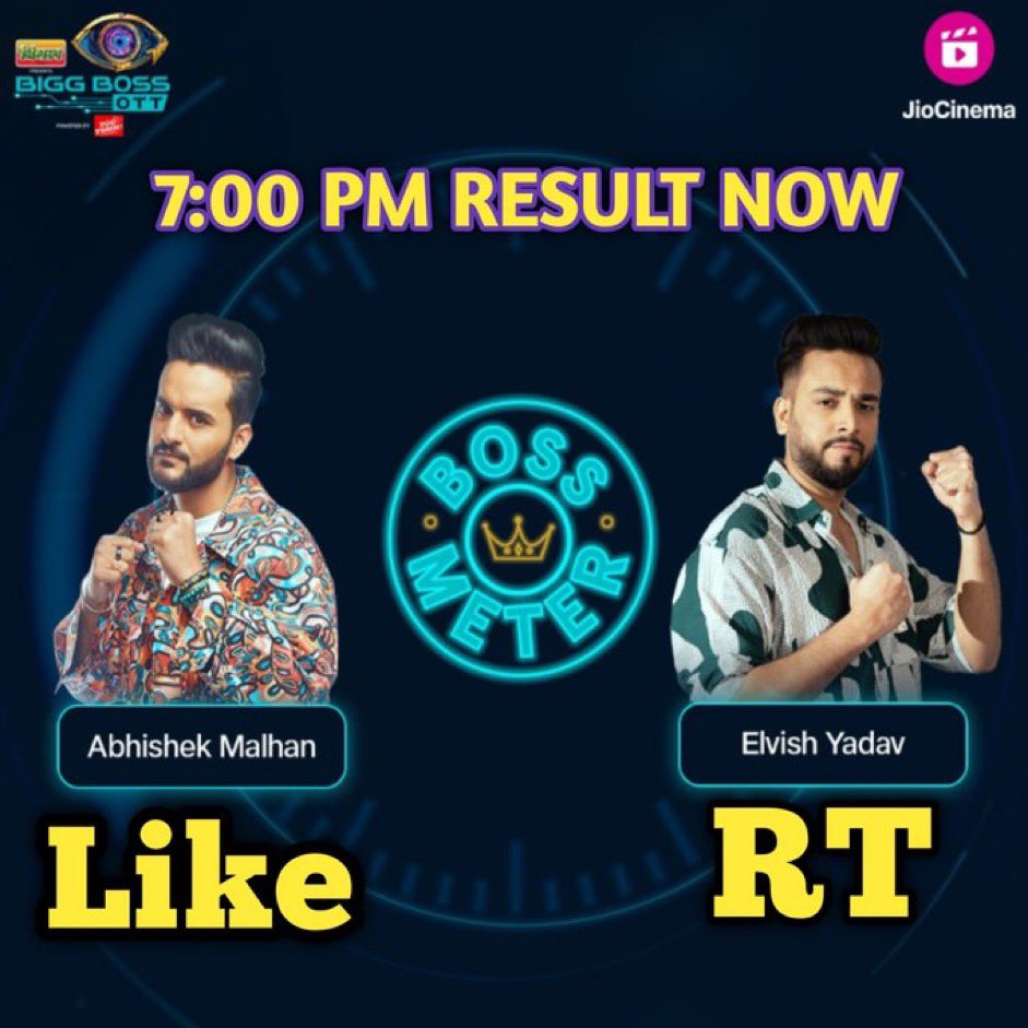 BBTak2468's tweet photo. BIGGEST BETTEL OF THE SEASON

Let's Decide 🛑

Winner of Blockbuster OTT Season of #BiggBossOTT2 ! 🔥

LIKE FOR - #AbhishekMalhan ♥️
RT FOR - #ElvishYadav 🔃

Let's Who Will Win This SEASON 
Give Your Votes! In The Poll

#BiggBoss #BBOTT2  #FukraInsaan #FukraArmy #ElvishArmy https://t.co/sS0Bvi0Tse