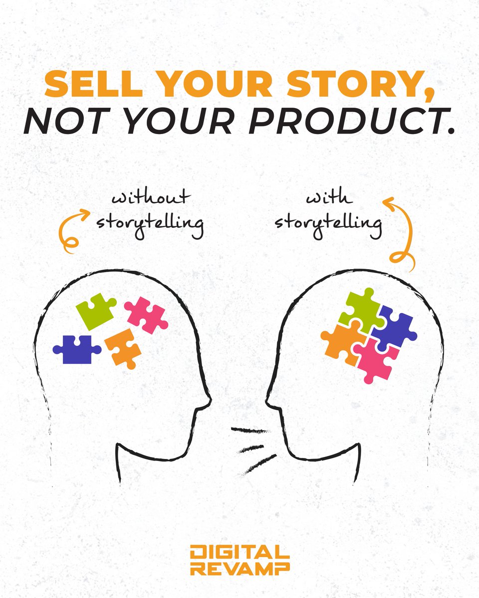 digitalRevamp's tweet image. 92% of consumers connect with commercials that tell great stories, and here&apos;s why!

Simply put, people are drawn to narratives that resonate with their own experiences and values.

Leverage #Storytelling to leave a lasting impression on your audience.

#DigitalRevamp