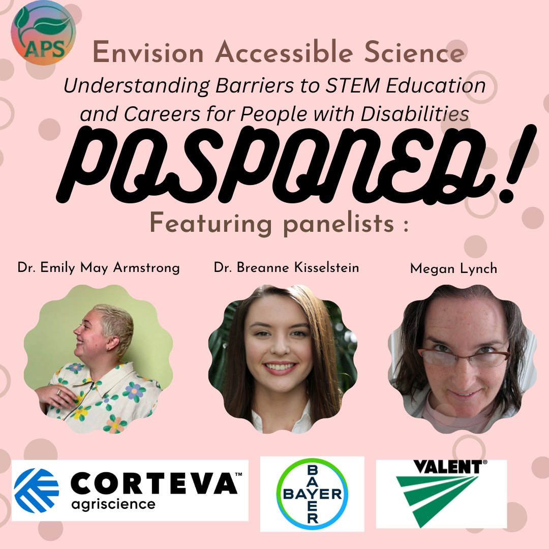 URGENT NOTICE: It is with a heavy heart that the CDEI must postpone the Envision Accessible Science special session originally scheduled for Plant Health 2023. Please look out for the rescheduled virtual session date and time this Fall!