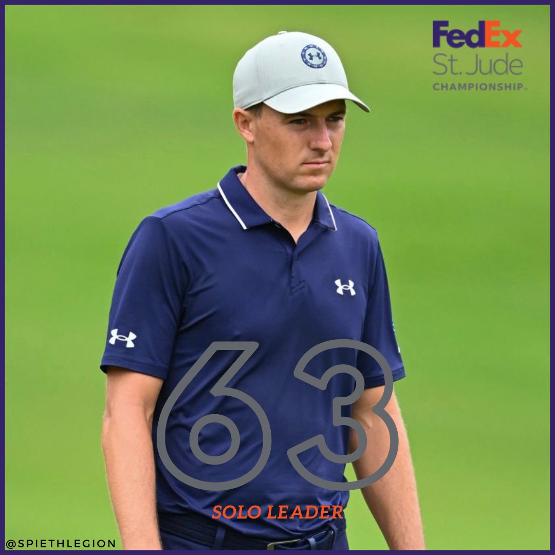 Jordan Spieth leads the FedEx St. Jude and is projected #3 in the FedEx Cup. Kuhboom.