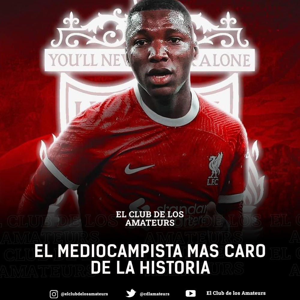 cdlamateurs's tweet photo. Liverpool se lleva a #MoisesCaicedo por 110 millones de libras, se convierte en el jugador mas caro de la historia de #LiverpoolFC y en el mediocampista mas caro de la historia, increíble lo del niño moi orgullo ecuatoriano. https://t.co/WPPz4J9OJ5