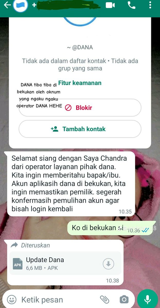 txtdarionlshop's tweet photo. Waspada penipuan dana dibekukan!!!

Janji ga konfermasih? 🤣 https://t.co/FZLTUFdJaH