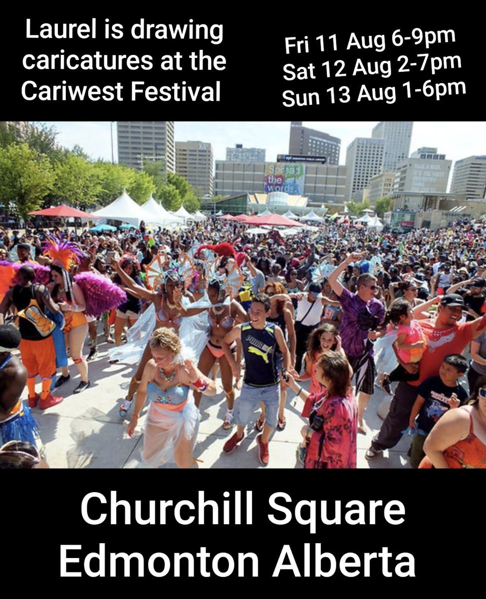 This weekend Laurel is drawing caricatures at the Cariwest Festival MAP maps.app.goo.gl/3RkZYgBNhDRKvh…