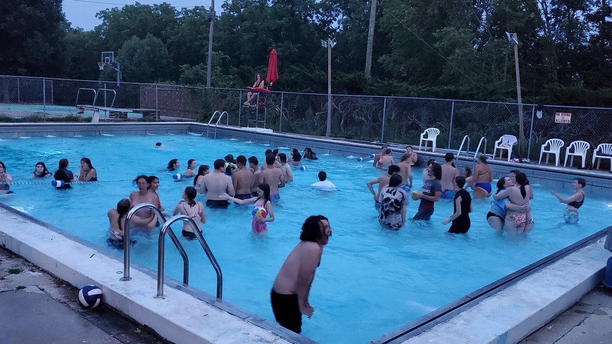 whsppa's tweet photo. Thank you to our band families for joining us at camp tonight for our annual potluck!  The students enjoyed games, glow stick fun, swimming &amp; if you can believe it, more food to close out the evening.  It's been an awesome day 2! #CWR #marchingband #bandcamp2023 https://t.co/jdFBtBV23L