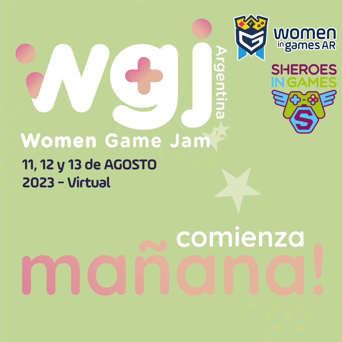 Sheroesingames's tweet photo. ➡ MAÑANA ⬅ empieza la #WomenGameJam   👾 Las actividades se llevarán a cabo en un servidor de Discord dividido por idiomas. En esta ocasión, los idiomas dentro del servidor son español, portugués e inglés. https://t.co/osd8jkyb9e