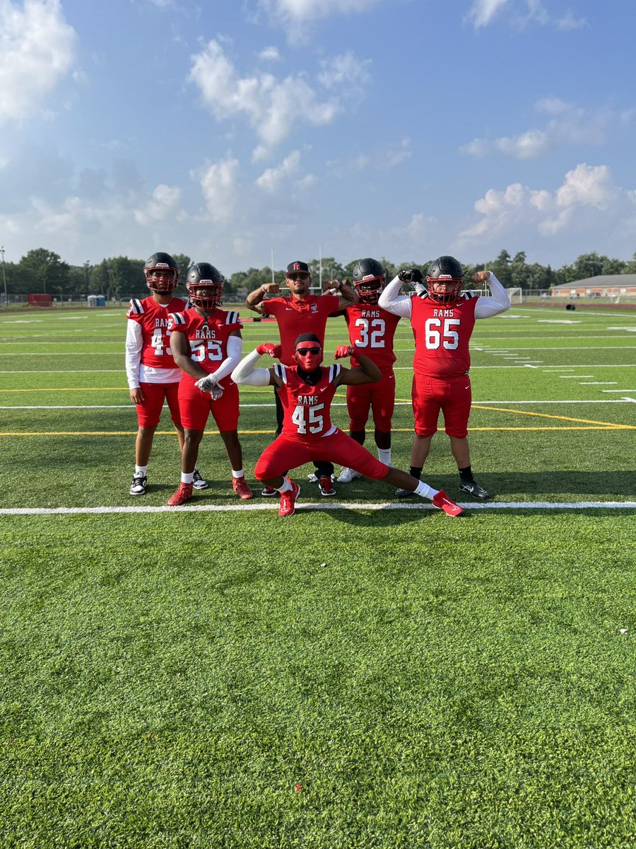 CoachDB_McNeil's tweet photo. 2023 Media Day With my Defense📸 Love these dudes, stay tuned for what’s next🍿🐏 #TheDarkSide #GoooRed https://t.co/itAmgXZn0F