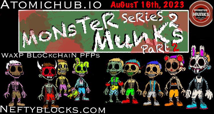 CyanideArts's tweet photo. Coming Next Wax Wednesday 
MoNsTeR MunKs SeRieS 2 part 2
Continued of The MoNsTeR MunKs
Plus Full Body MunKs!

#WAXFAM #WAXNFT #waxpfp #PFP #PFPs 

Get your wallet at : https://t.co/CicIRbl1XT

🔪Still Some Part 1’s left.

https://t.co/sV7QaptFk5 https://t.co/CtP8Vaixzy