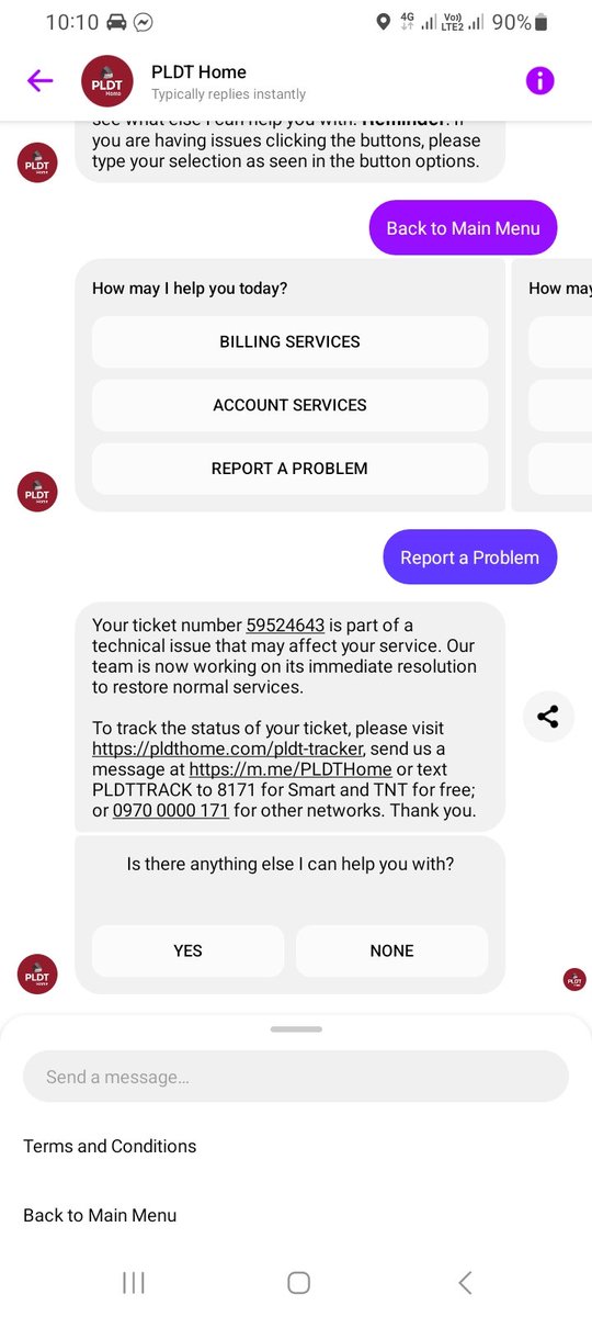 RobertRosello1's tweet photo. @PLDT_Cares @PLDTHome @pldt @iamMVP @OmbudsmanPh . Ano na PLDT? Since monday  nawalan ng internet. Walang maayos na Customer Service Representative na pwede makausap puro BoT ang sumasagot. Sa Hotline puro apologize walang concrete solution. Buti pa @enjoyGLOBE ang bilis ng CS. https://t.co/j8Ft50wOL2