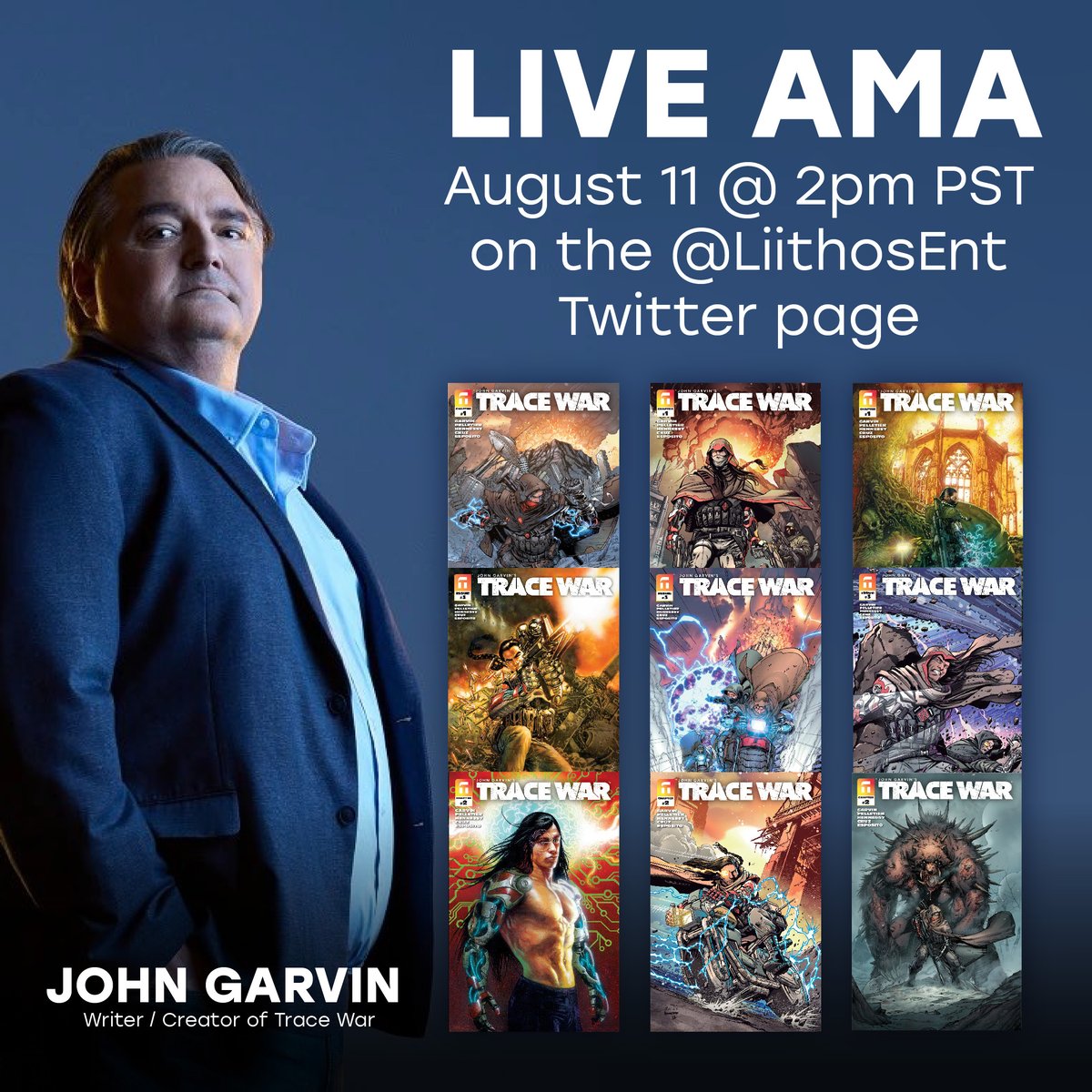 Are you guys ready for this? I know many of you have been waiting for this event, so here ya go!!! Don't miss this opportunity, Tomorrow Friday August 11th at 2PM PST on our Twitter page hosting a LIVE AMA (Ask Me Anything) with the mind behind Trace War, Mr. John Garvin :)