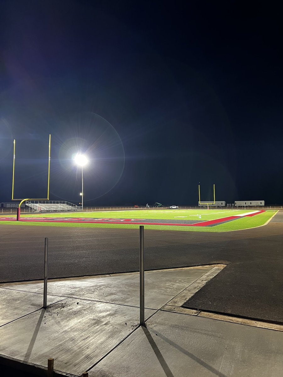 Leopard Stadium looking 🔥 under the lights! This place will be rocking in a couple weeks! #WAO⚫️🔴 #BTB