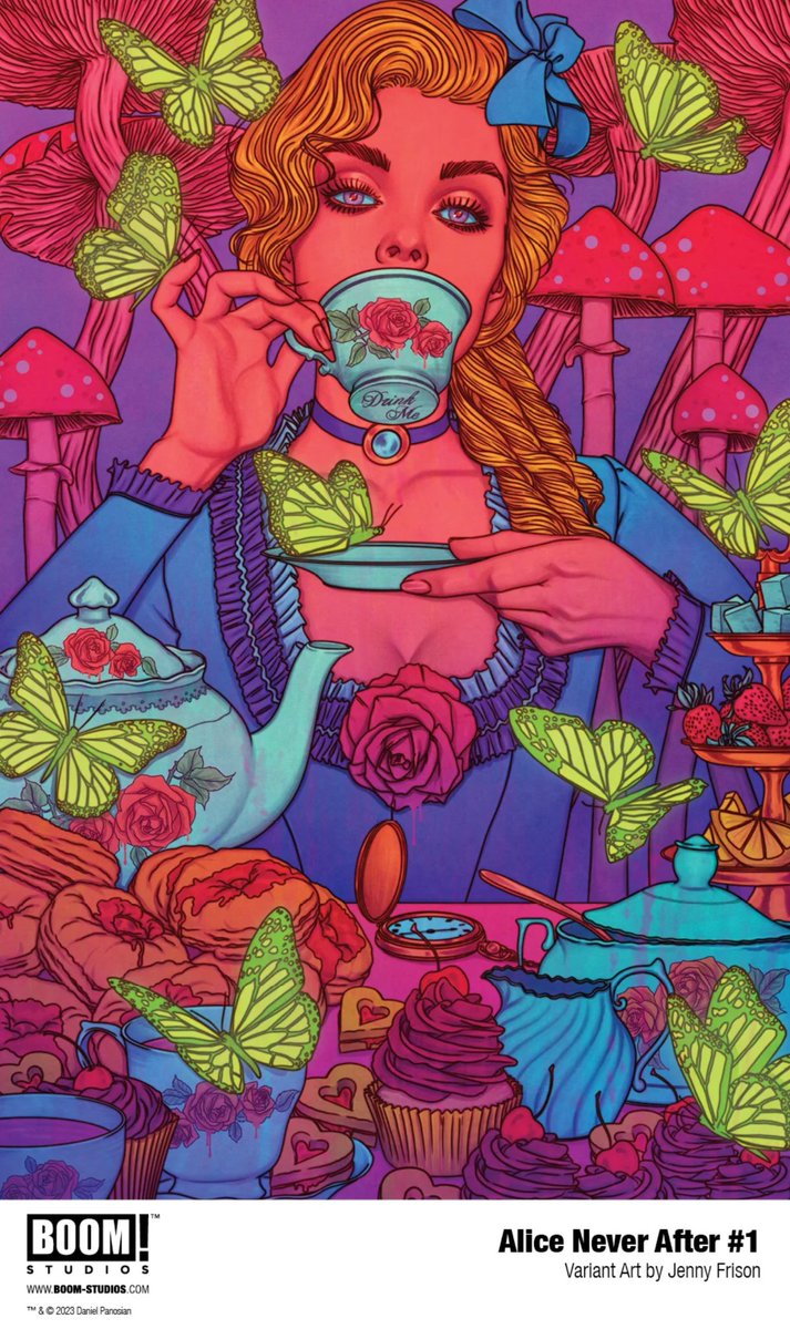 frankbeddor's tweet photo. Congrats to @urbanbarbarian, @Giorgio_Spall, @FrancescoSegala, @JeffEckleberry, and everyone else at @boomstudios on the fantastic success of #AliceNeverAfter!
Beautifully dark in both story and art. Grab the 2nd printing when it goes on sale:
https://t.co/ZPt6yMaPoO https://t.co/haL9dAZD5j