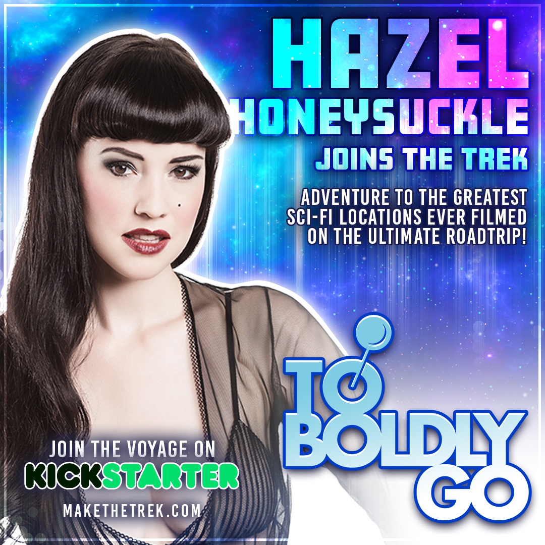 The @inglorioustrek will be joined by @hazelhoneynyc in THE ULTIMATE ROAD TREK documentary exploring the legendary filming locations of #StarTrek, To Boldly Go, which YOU can help support via Kickstarter at makethetrek.com