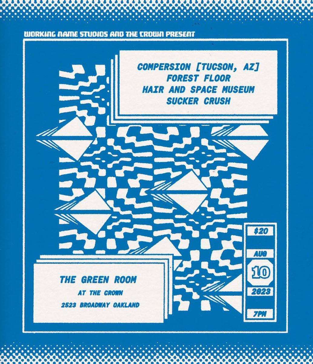 Tonight in Oakland! We go on first.