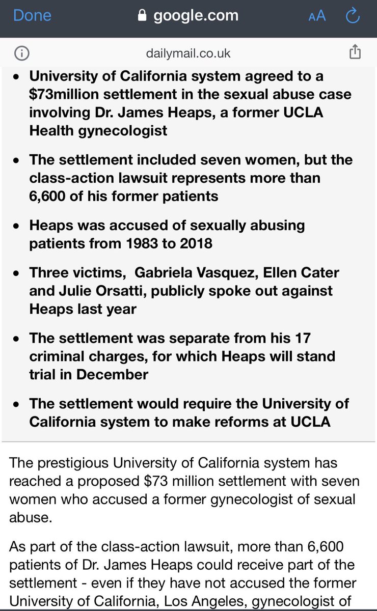 Why do I constantly see articles on violence in healthcare facilities, but I don’t see articles about MDs or nurses assaulting patients until they have hundreds to thousands of victims? @Rights4Patients @slice_dr Violence modernhealthcare.com/providers/viol…. Heaps google.com/amp/s/www.dail…