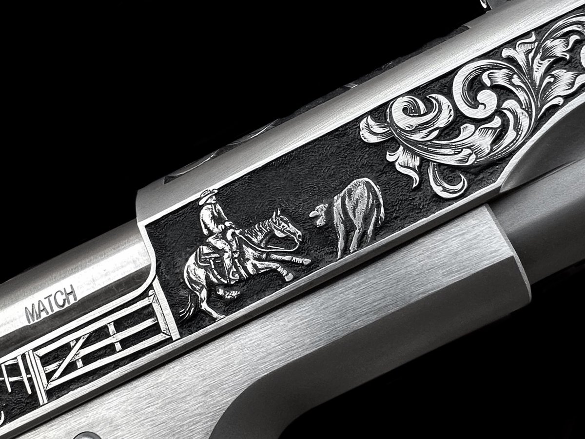 SabrinaThielArt's tweet image. Tribute to the Cutting Horse #danwesson #ncha #cutting #cowhorse #engraving