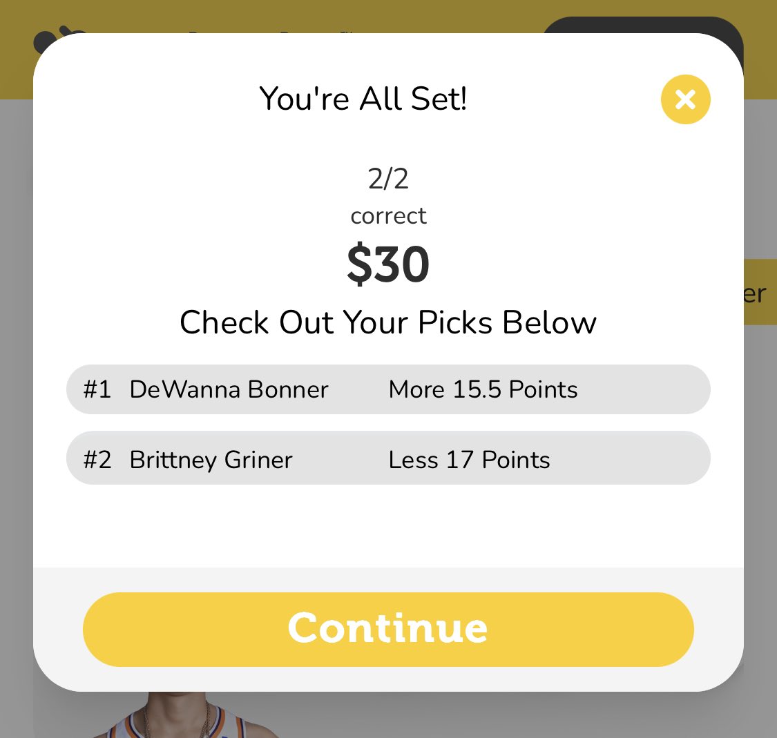 ClinicAllNBA's tweet photo. Taking advantage of the flash sale with a “slide the line�� play on Brittney Griner as well, moving her point projection up to 17!

Sign up for @parlay_play using code “ClinicAllNBA” for a deposit match up to $100 and a free $5 game, and take advantage of the flash sale! https://t.co/kswuEdfKRL