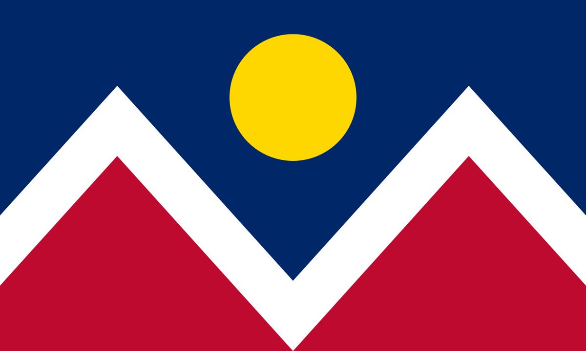 buildcities's tweet photo. @singularityhack @smooter Denver, USA

Designed by a high school student, Denver's flag clearly depicts mountains and sun in a blue sky with red as the earth to which the word "colorado" refers.

Of the 150 US city flags, Denver was ranked third best by the North American Vexillological Association. https://t.co/cKgyV3p0SV