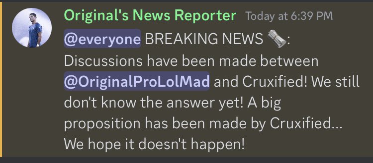 promadlol's tweet photo. FAKE NEWS !🚨I am not interested to join Cruxified! https://t.co/cj6cdcRzJQ