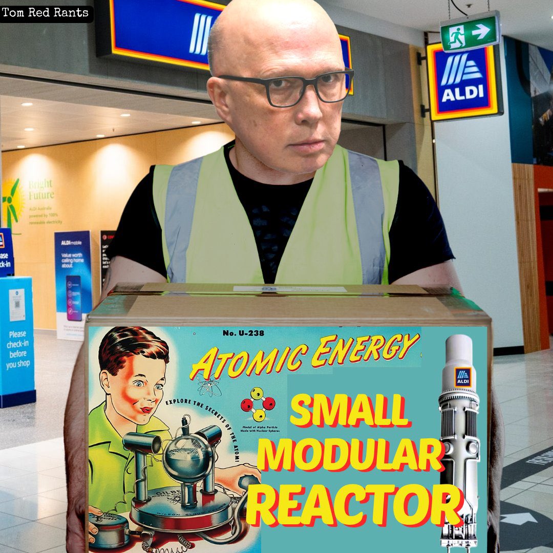 “Turns out if you pop the word ‘transition’ on any old shit, you can keep burning coal and gas for another fifty years. Brilliant!” 
#smallmodularreactor #NuclearPower #climateaction #auspol #libfail