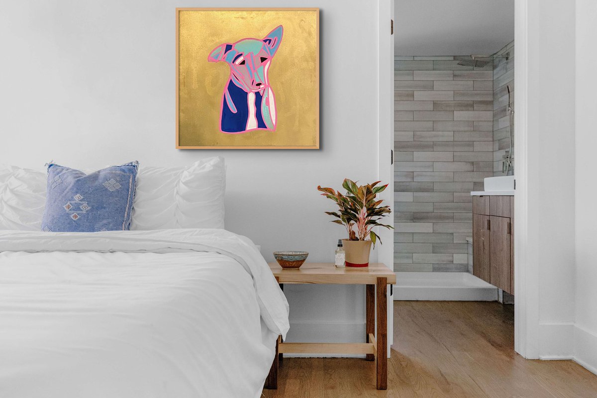 theresnoaft's tweet photo. Entitled: #dog. I’ve never been too fond of this piece, but in thinking about the meaning of family today was drawn to it again. #fineart #abstract #abstractart #painting #犬 
#artforrent #modernart #contemporaryart #hotelart #officeart #抽象画 #美術品 #art #picoftheday https://t.co/g1sZkSnYrX
