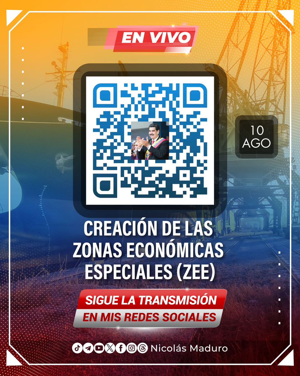 🔴 Sigue la transmisión del Presidente <a href="/NicolasMaduro/">Nicolás Maduro</a> a través de las redes sociales. 

🖥️ YOUTUBE:
youtube.com/watch?v=MkhHa1…

📱 TWITTER:
x.com/NicolasMaduro/…

💻 FACEBOOK:
facebook.com/NicolasMaduro/…

📲 INSTAGRAM:
instagram.com/nicolasmaduro/…

#VenezuelaRecuperóLoSuyo
