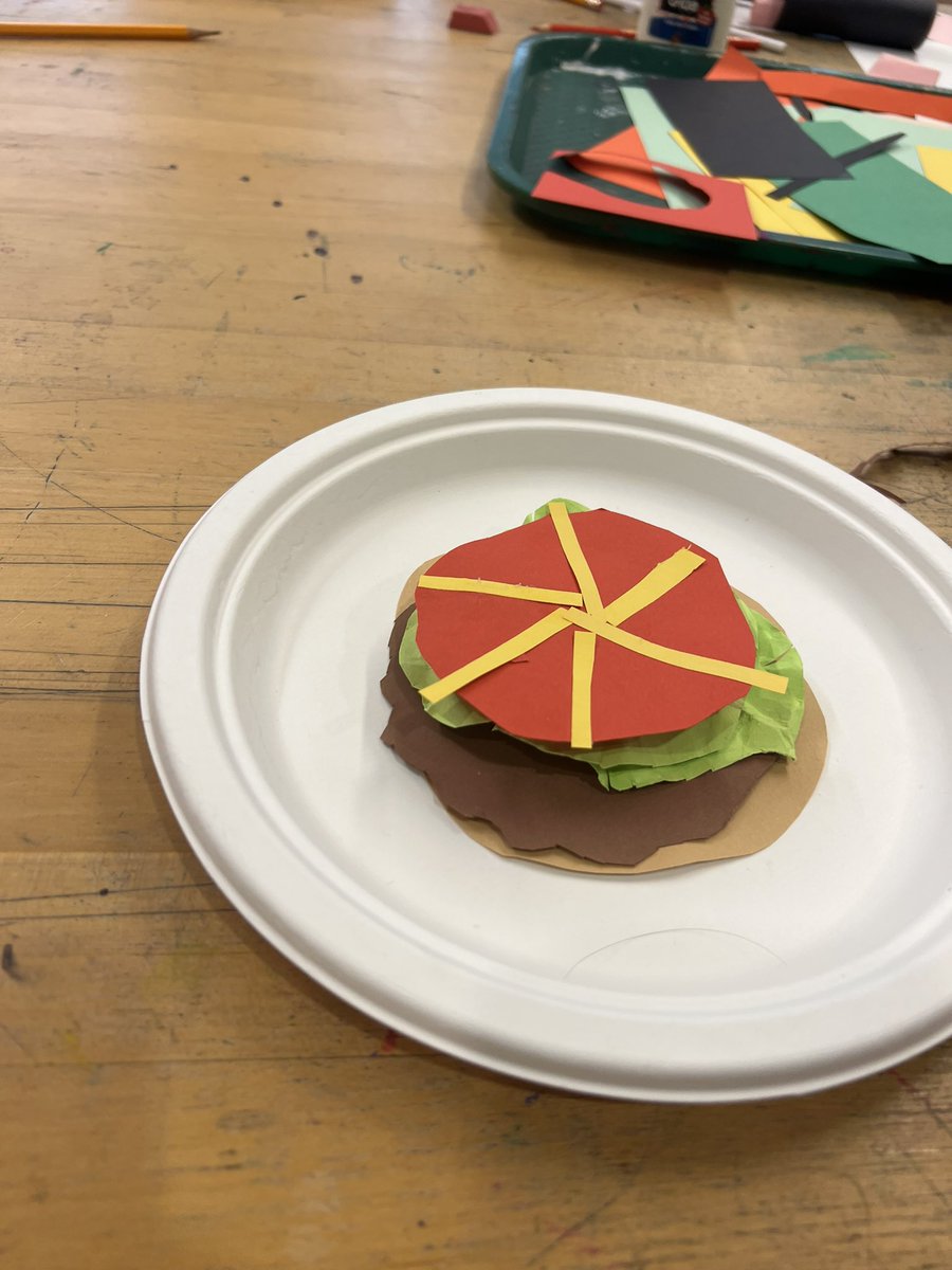 MsRannalsArt's tweet photo. 5th grade creative problem solving!!! Using only paper and glue, @APS_SPARK artists were asked to make their favorite meal 🍽️🍔🥗🍱 #apsarts #SPARKle #beSPARK @drjtoney @sarapruett5 @erickson_sarah_ https://t.co/FIJuPDodEj