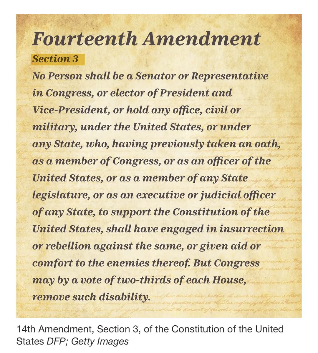 It’s not a matter of *IF* Donald Trump is Constitutionally disqualified from the Presidency. He *IS* Constitutionally disqualified from the Presidency under Section III of the 14th Amendment. The only question is if we will enforce and uphold the Constitution or not. And we MUST.