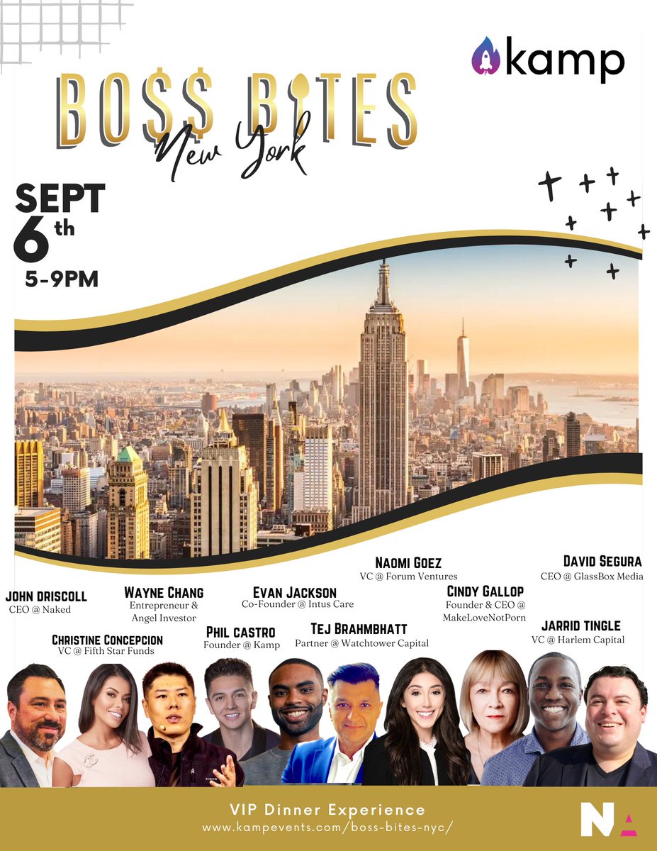 Bo$$ Bites NYC sept 6th update: rented out this entire penthouse in Manhattan. We will be using all 3 floors and dining on the rooftop! 💥 

CC: <a href="/jarridvtingle/">Jarrid Tingle</a> <a href="/ChristineIsGood/">Christine Concepción</a> <a href="/Wayne/">wayne chang</a> <a href="/cindygallop/">cindygallop.eth</a> <a href="/OfficialEJ1/">Evan Jackson</a> <a href="/tejtakeaways/">tejtakeaways</a> <a href="/NaomiGoez/">Naomi Goez</a> <a href="/dseg10/">David Segura</a> <a href="/kampevents/">kamp 🔥🚀</a> 

Grab your seat and