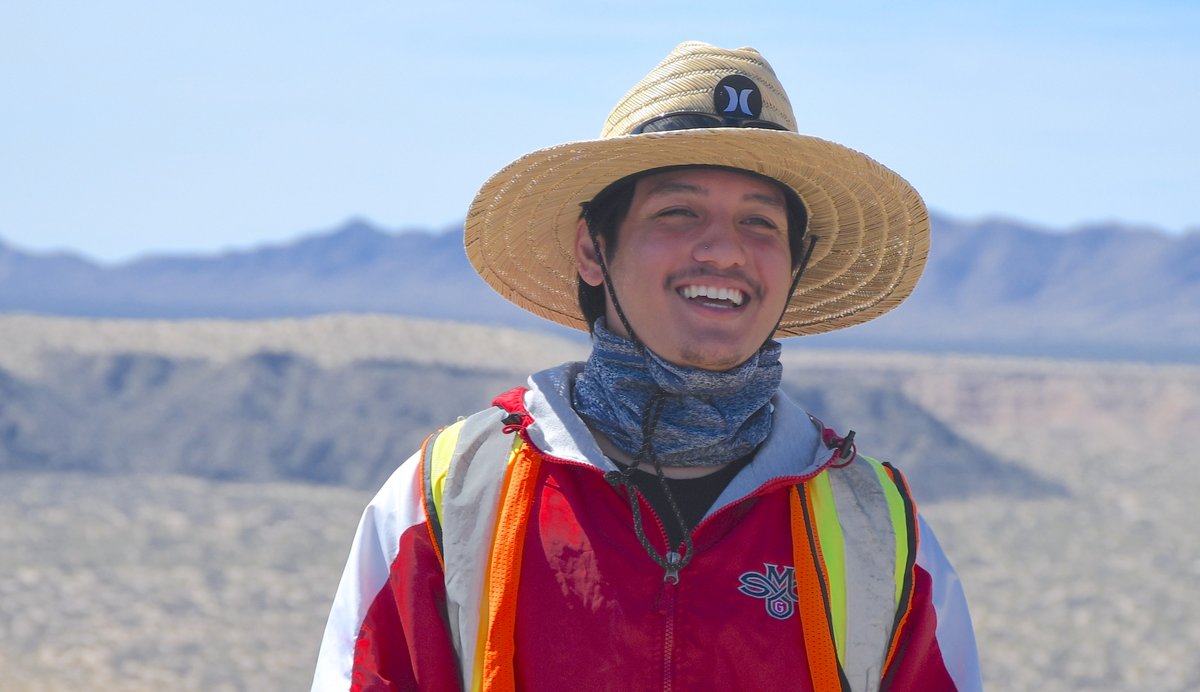 stmarysca's tweet photo. 2023's been out of this world for Jared Ralleta '24! 🌌 He was the sole undergrad researcher at RISE2 in April, then NASA poster presentation winner in July. Thanks to Interim Dean Alice Baldridge at Saint Mary's, NASA feels like home now! 🚀 #NASAExploration #GoGaels #Gaelsrise https://t.co/UBYBiR8kkV