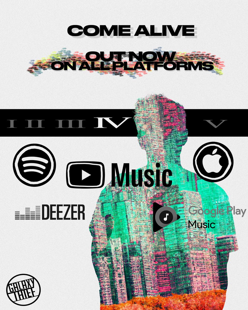 GalaxyThiefBand's tweet photo. COME ALIVE OUT ON ALL PLATFORMS🕺 https://t.co/vkHiYowLlG
