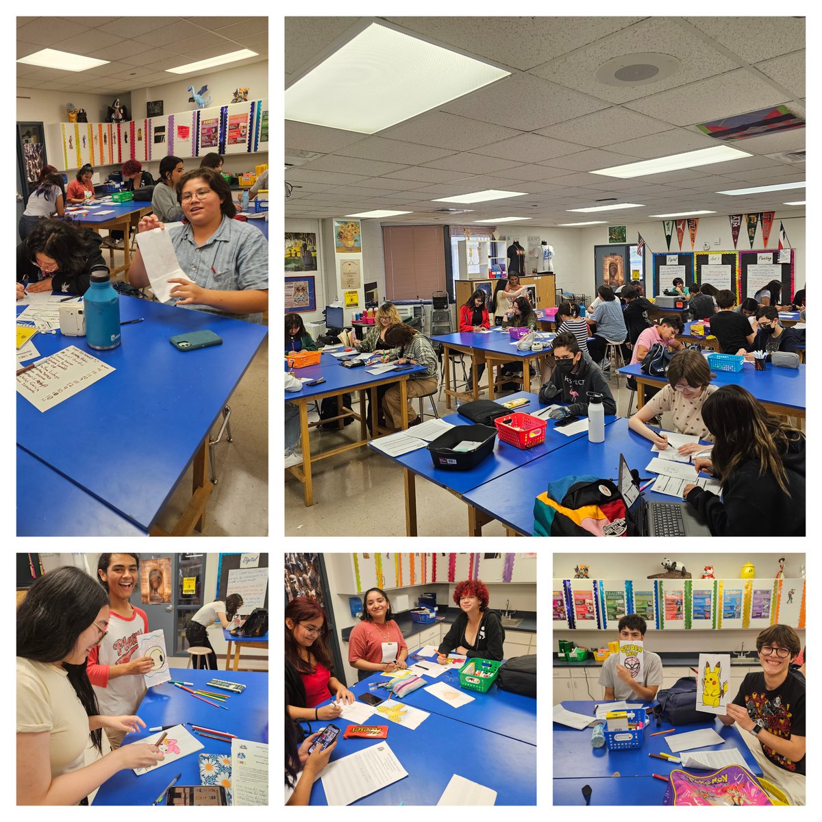 Art clubs  first meeting. Working on luminaries for Candlelighters. #BetterTogether #SISDFineArts #BlazeupAsup #TeamSISD