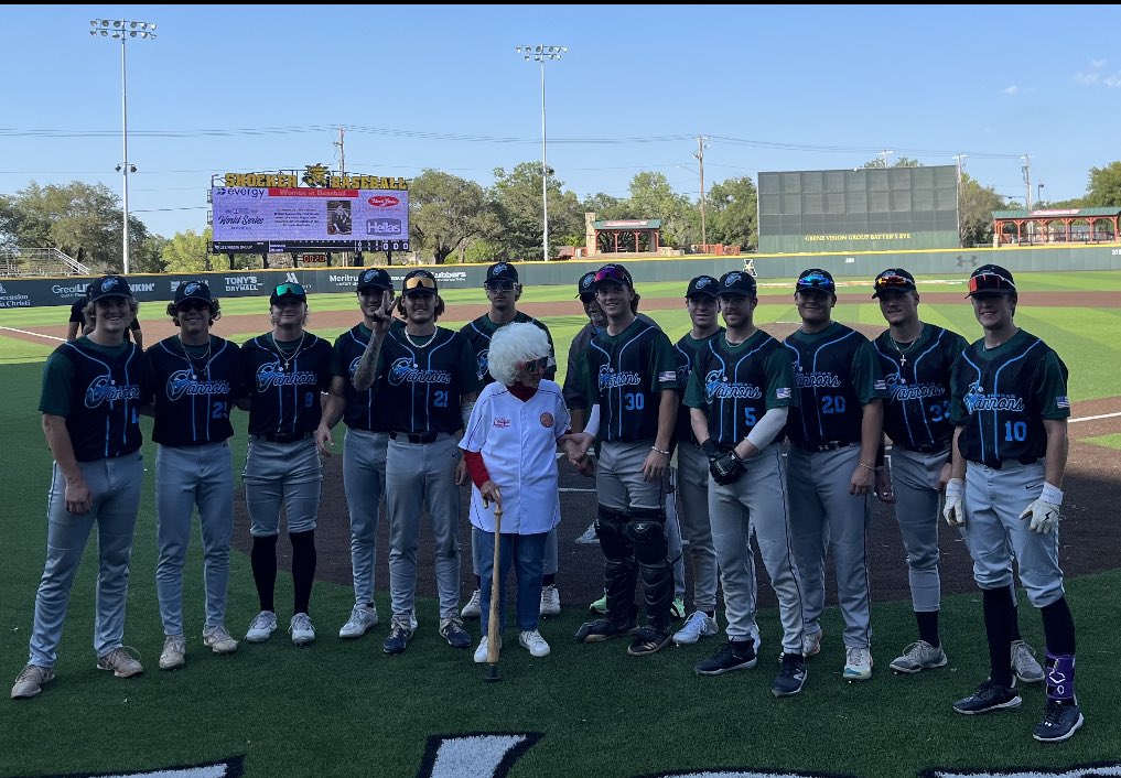 Celebrating women in baseball. 👏🏻 🎉 
This is Maybelle, Blair, former player and the inspiration of the movie  “A league of their own” with the Cannons! ⚾️
<a href="/NBCBaseball/">NBC World Series</a>