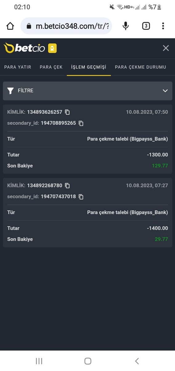 Betcio çekim paylaşma