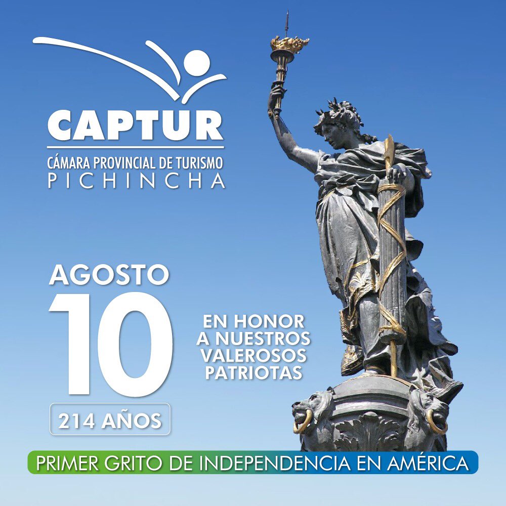 🗓 10 de agosto de 1809
𝑷𝒓𝒊𝒎𝒆𝒓 𝒈𝒓𝒊𝒕𝒐 𝒅𝒆 𝒊𝒏𝒅𝒆𝒑𝒆𝒏𝒅𝒆𝒏𝒄𝒊𝒂 𝒆𝒏 𝑨𝒎𝒆́𝒓𝒊𝒄𝒂

En honor a nuestros valerosos patriotas celebramos 214 años de esta fecha histórica.
💛💙❤️

#PrimerGritoDeIndependencia #TurismoEcuador