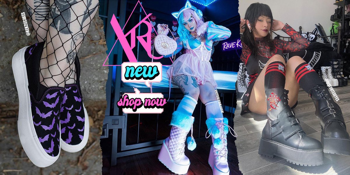 BeserkClothing's tweet image. NEW YRU! 🖤LIVE NOW!! What's your fave pair! 🖤 Available here - beserk.com.au/yru 🖤 #goth #yru #goth