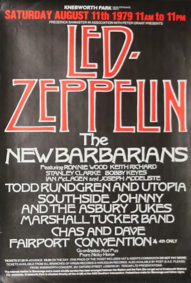rglmrz's tweet photo. #OnThisDay Led Zeppelin performed their final show with the late great John Bonham in England soil at Knebworth Park, Hertfordshire https://t.co/rueQqQCiKg