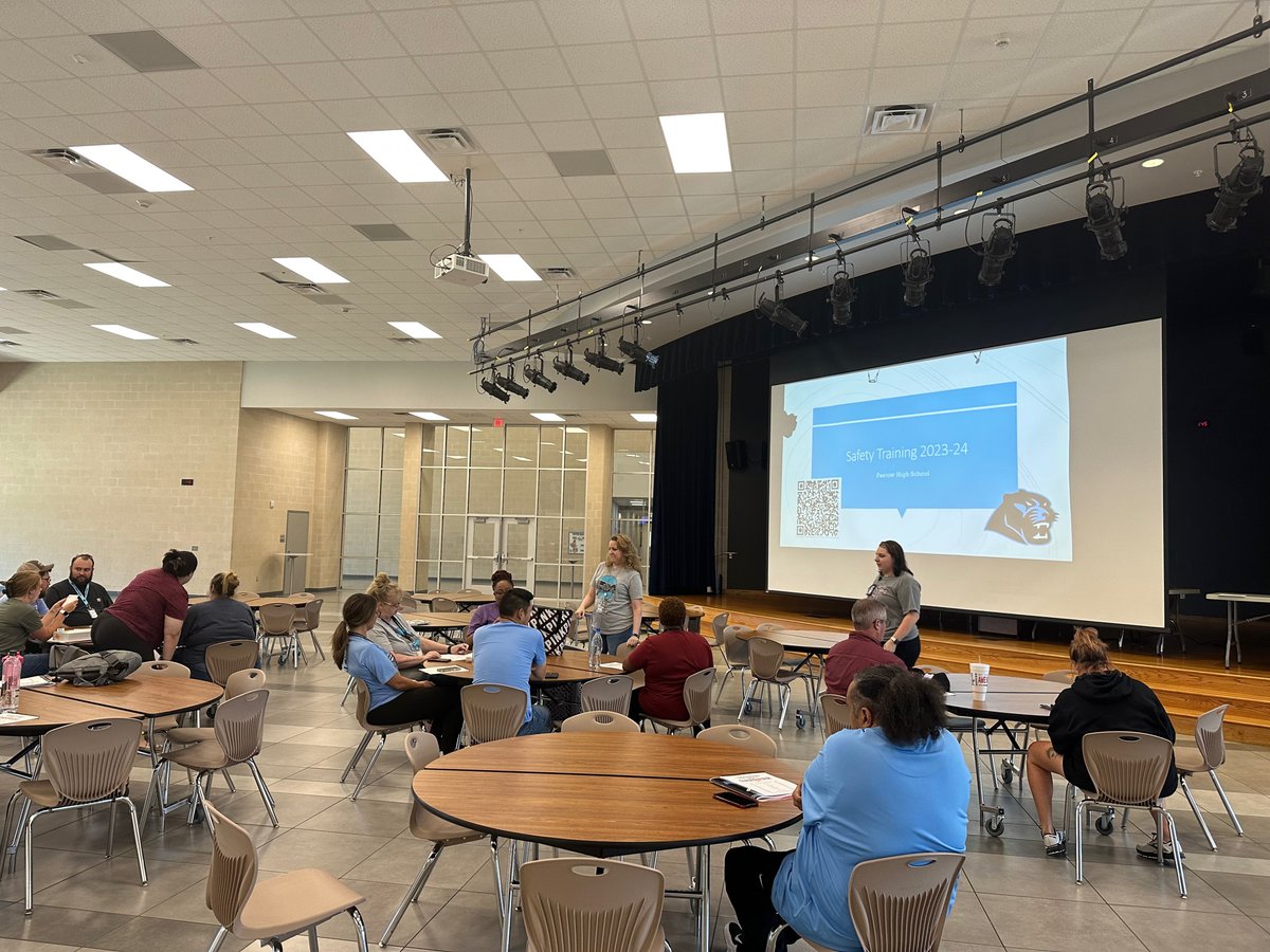 CTE learning how to keep our school safe this year! #PantherProud