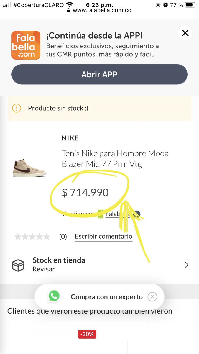 drojitas's tweet photo. Como engañosita su pauta en FB señores @Falabella_co. No?? https://t.co/43x7RG75dA
