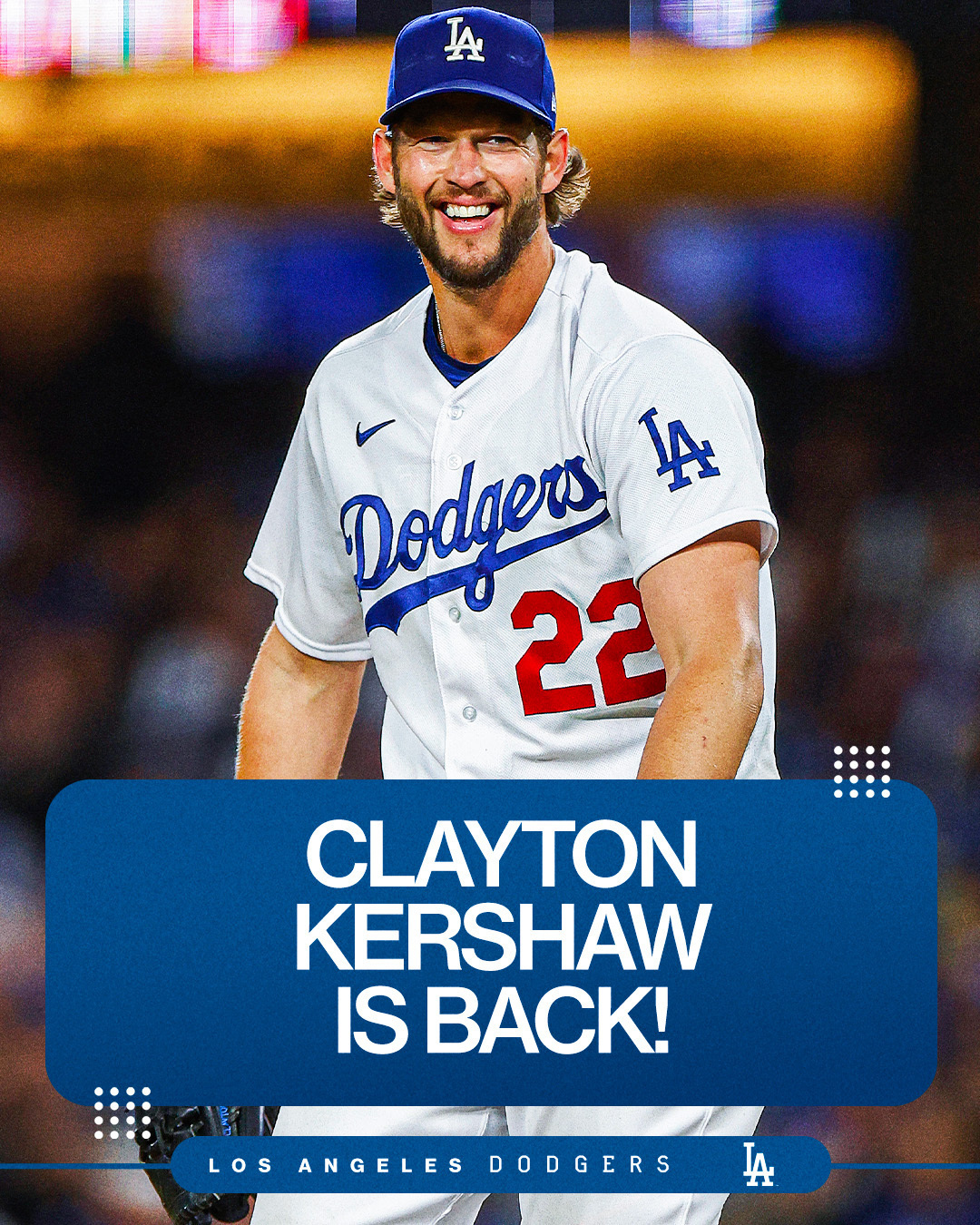 MLB on X: For the first time since June, Clayton Kershaw will toe