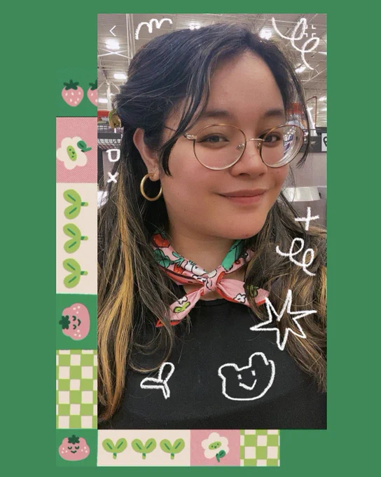 Test Sample of the Strawberry Bandana!  I wasn't happy with the initial design. It felt too chonk & thick when it was printed to the full size. So I've decided to revamp the design  This is the first time I'm making this type of product, so I'm learning a lot through the process