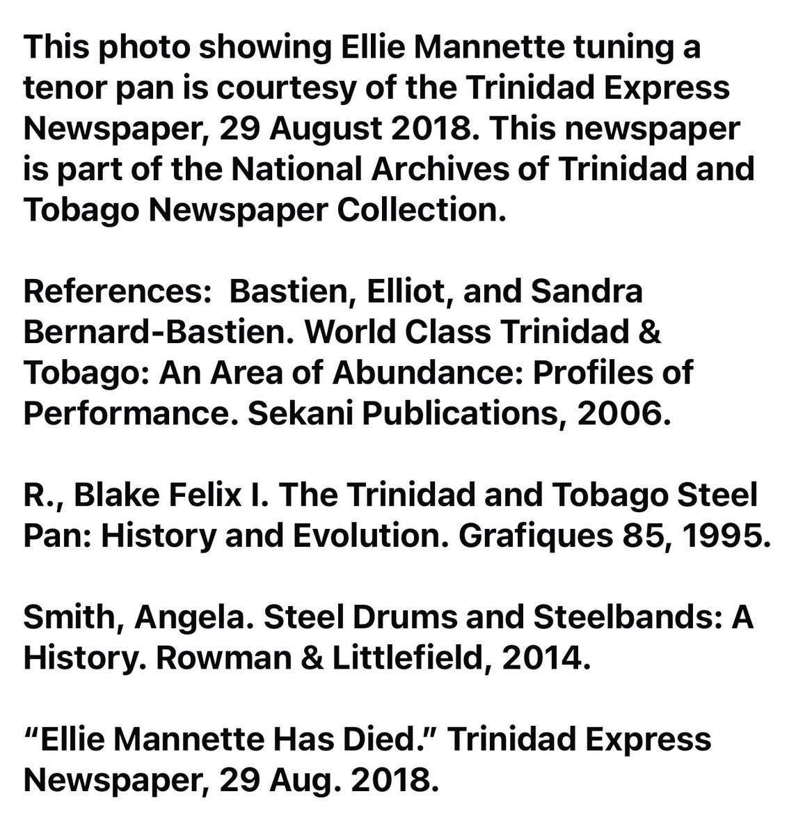 Today, we celebrate the legendary steelpan pioneer Elliot “Ellie” Mannette, who is known as the co-inventor of the steelpan! 
#nationalarchivestt #nationalarchives #knowyourhistory #trinidadandtobago #steelpanhistory #steelbands #invadersorchestra #caribbeanhistory #elliemannette