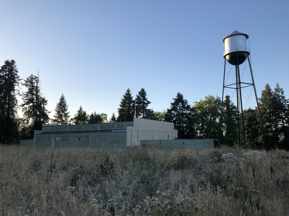 ExploresRetail's tweet image. The remnants of what’s left behind at the former Fairview Training Center. Majority of buildings were demolished several years ago except one is still standing to this day. It is the green building near the water tower.