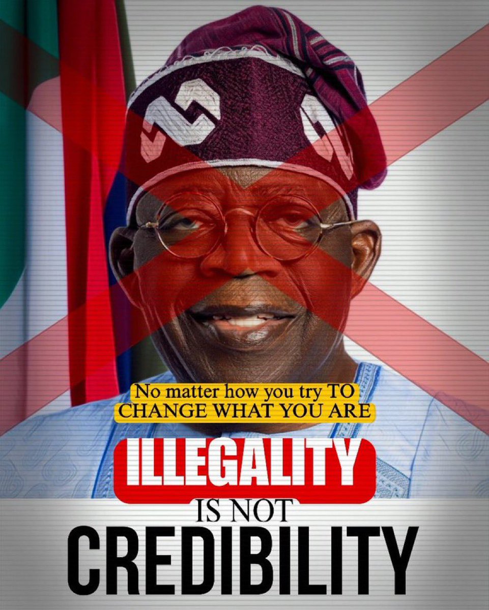 #Tinubu4Prison
#TinubuIsIllegal
#AllEyesOnTheJudiciary
#AllEyesOnJusticeTsammani